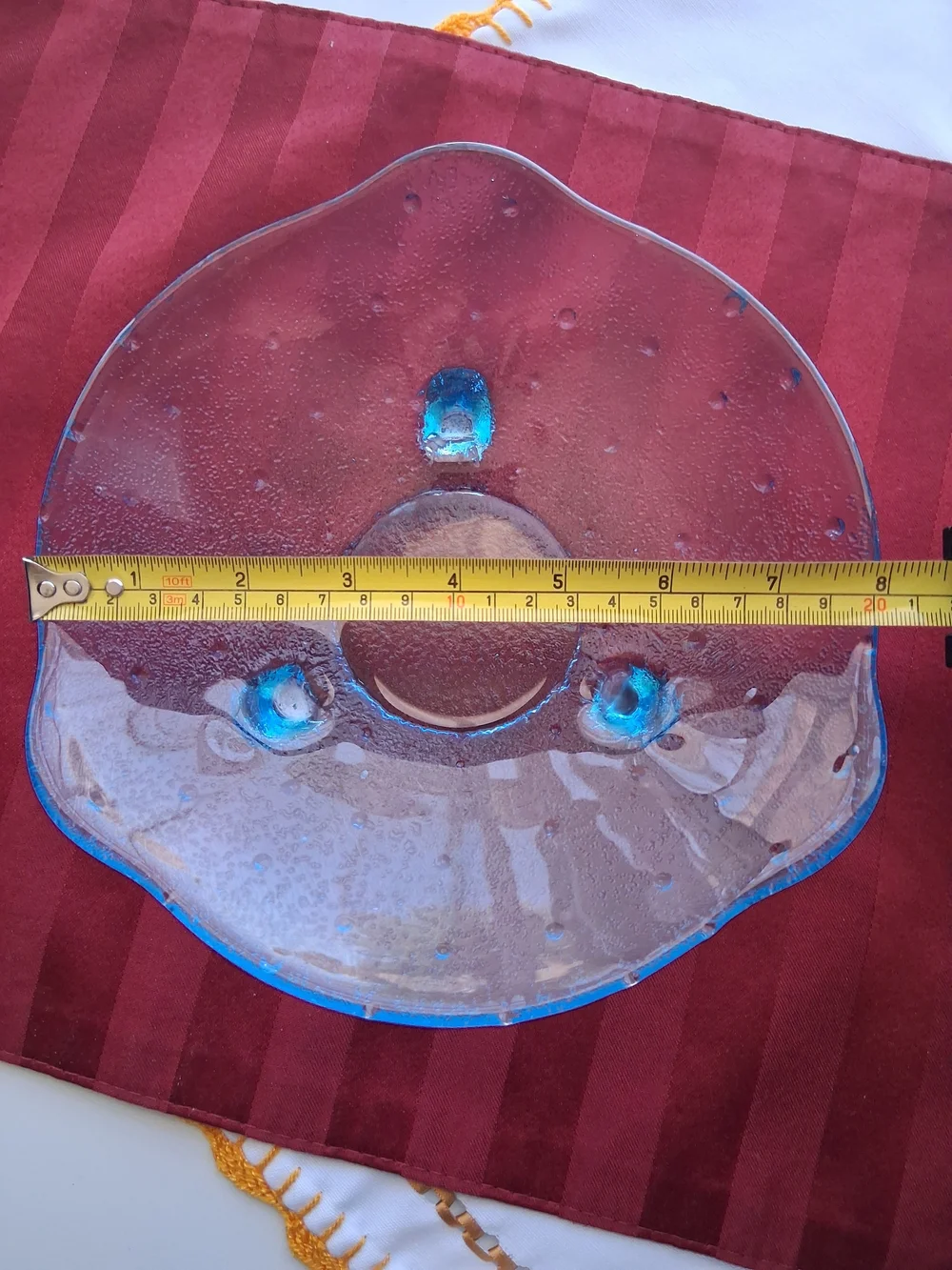 Blue Glass Serving Platter - Elegant Home Accent